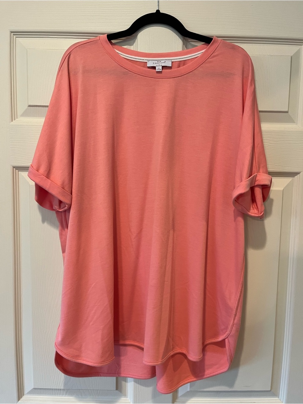 new directions Coral Rolled Sleeve Short Sleeve Tee